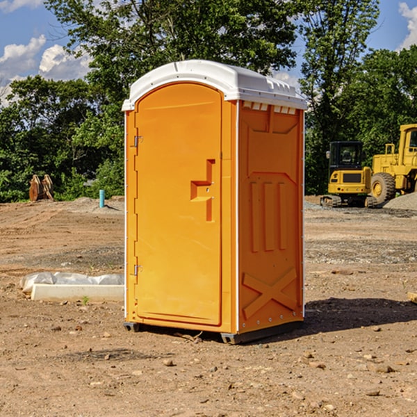 how often are the portable restrooms cleaned and serviced during a rental period in Fall River Mills CA